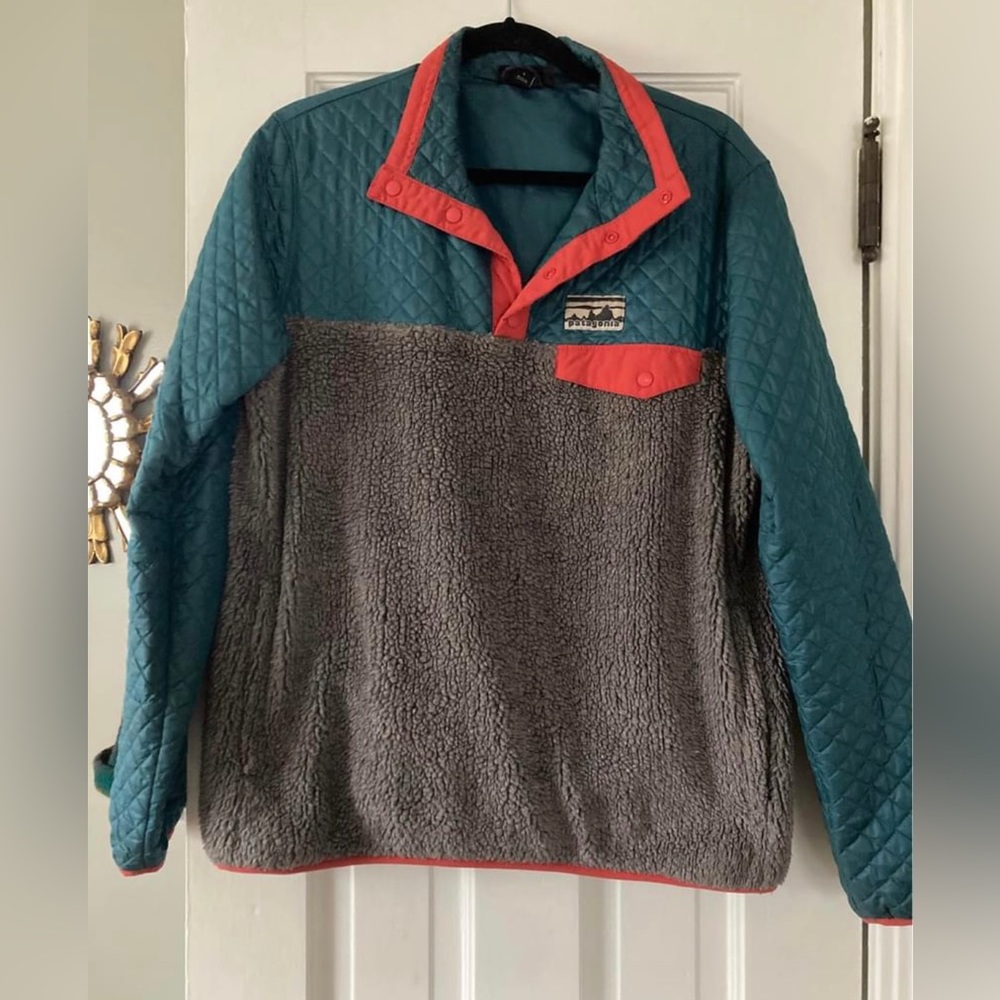 Patagonia mixed media snap T quilted fleece